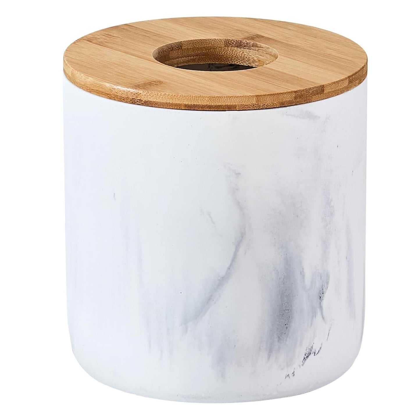 Natural Travertine Textures Mini Trash Can with Rose Gold Stainless Steel Lid, Mini Countertop Trash Can for Bathroom Kitchen, Desk or Table top Mini Garbage Can, Resin Tiny Waste Basket for Vanity
