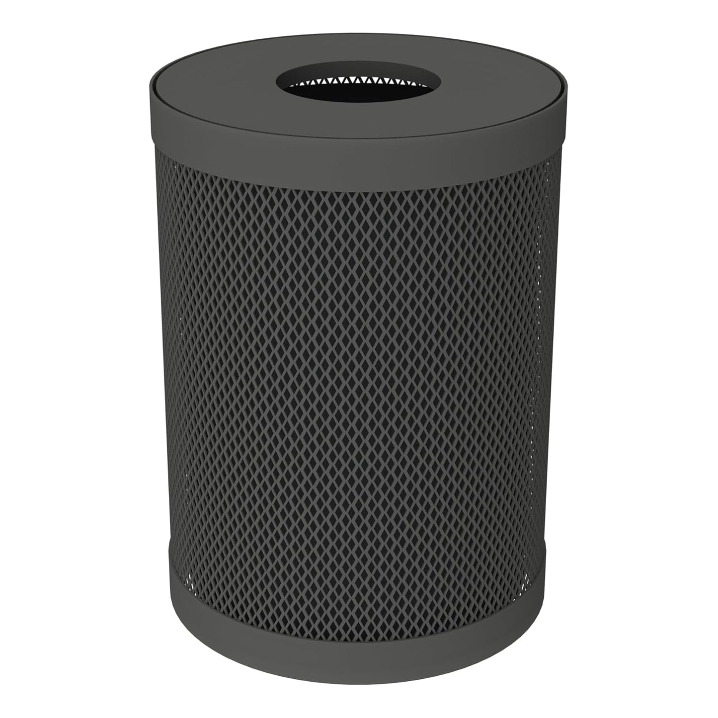 Norwood Open Air Series Heavy Duty Outdoor Trash Can with Liner and Flat Lid - 32 Gallons