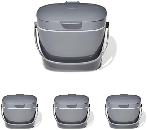 OXO Good Grips Easy-Clean Compost Bin, Charcoal - 0.75 GAL