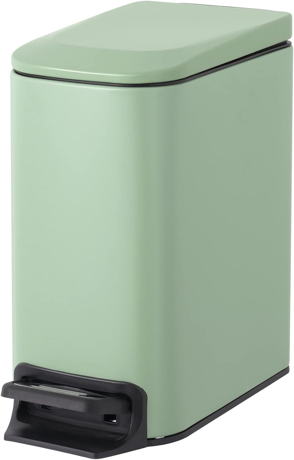 Cesun Small Bathroom Trash Can with Lid Soft Close, Step Pedal, 6 Liter / 1.6 Gallon Stainless Steel Garbage Can with Removable Inner Bucket, Anti-Fingerprint Finish (Brown)