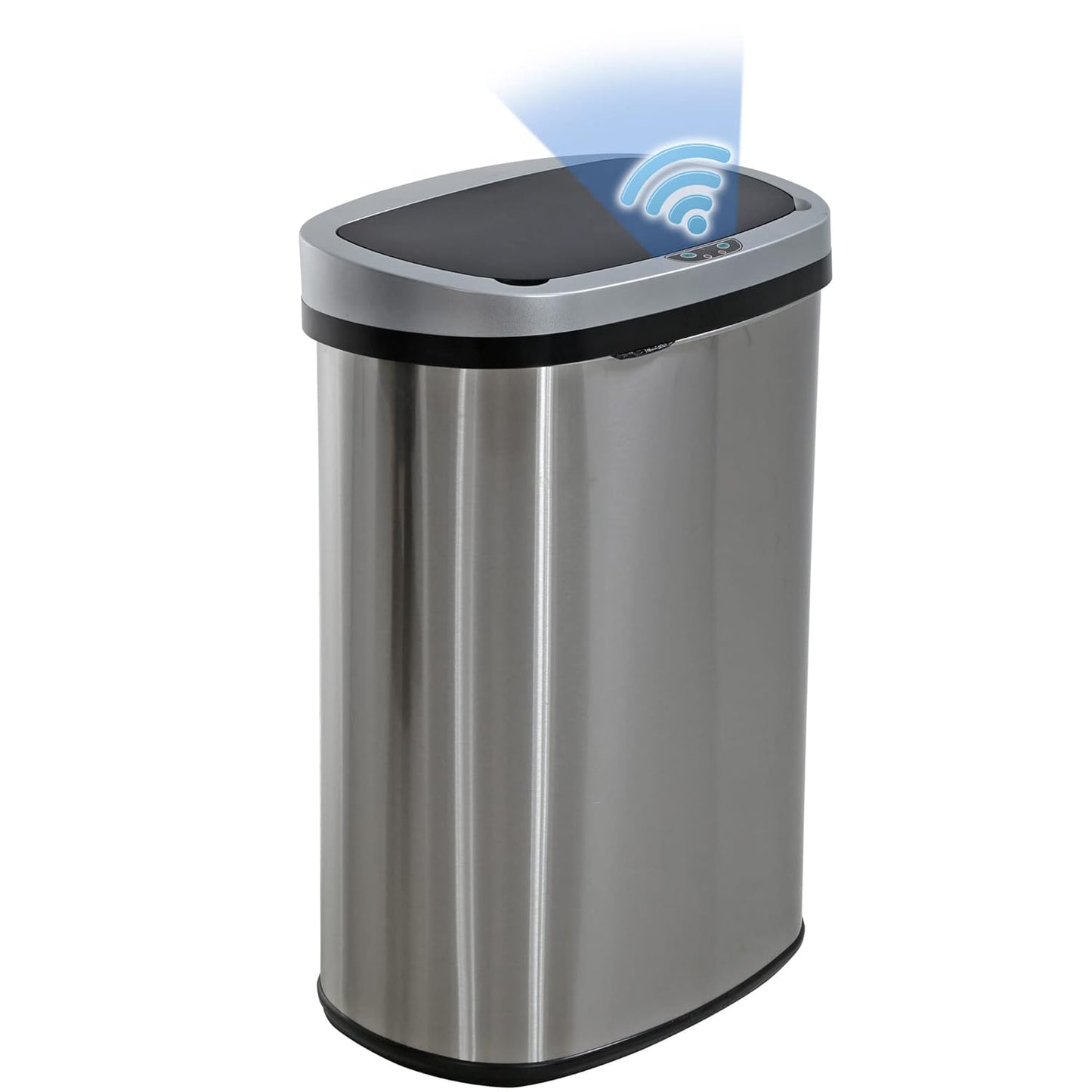 Kitchen Trash Can with Lid, 13 Gallon Automatic Garbage Can for Bathroom Bedroom Home Office 50 Liter Touch Free High-Capacity Brushed Waste Bin