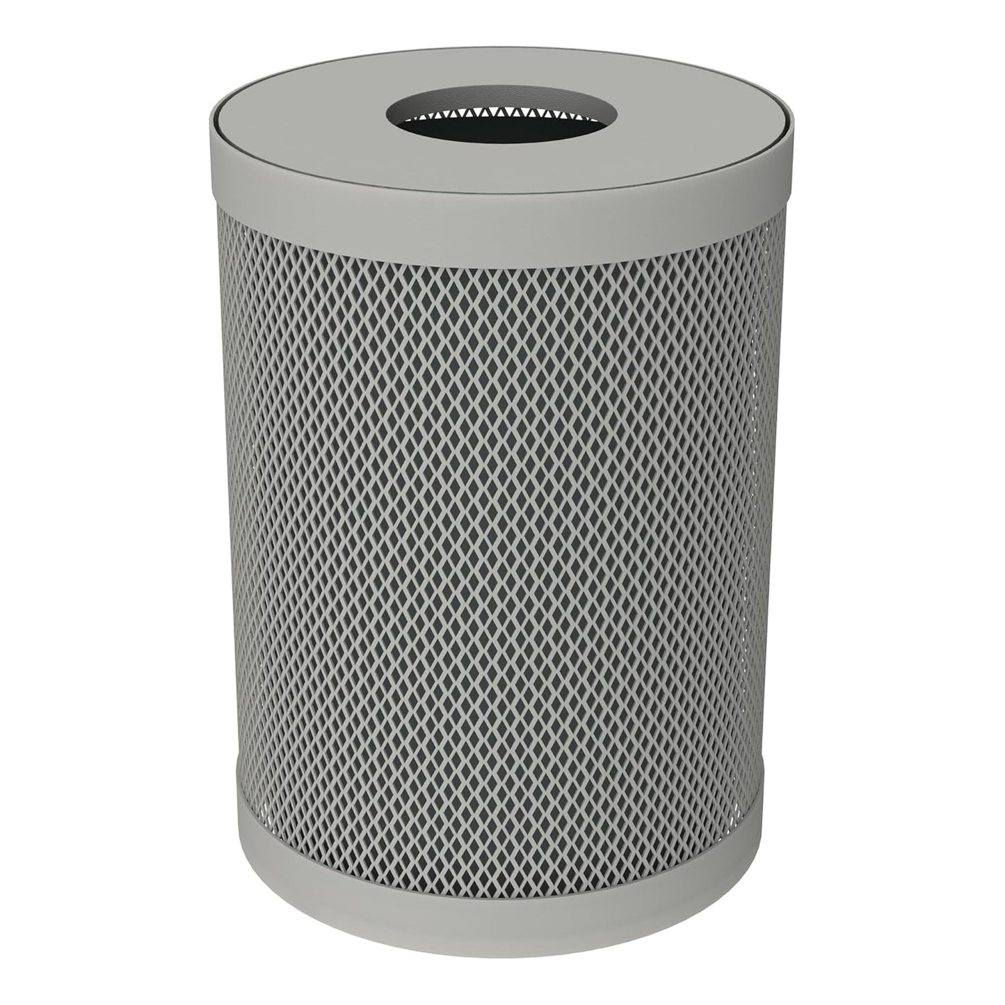 Norwood Open Air Series Heavy Duty Outdoor Trash Can with Liner and Flat Lid - 32 Gallons