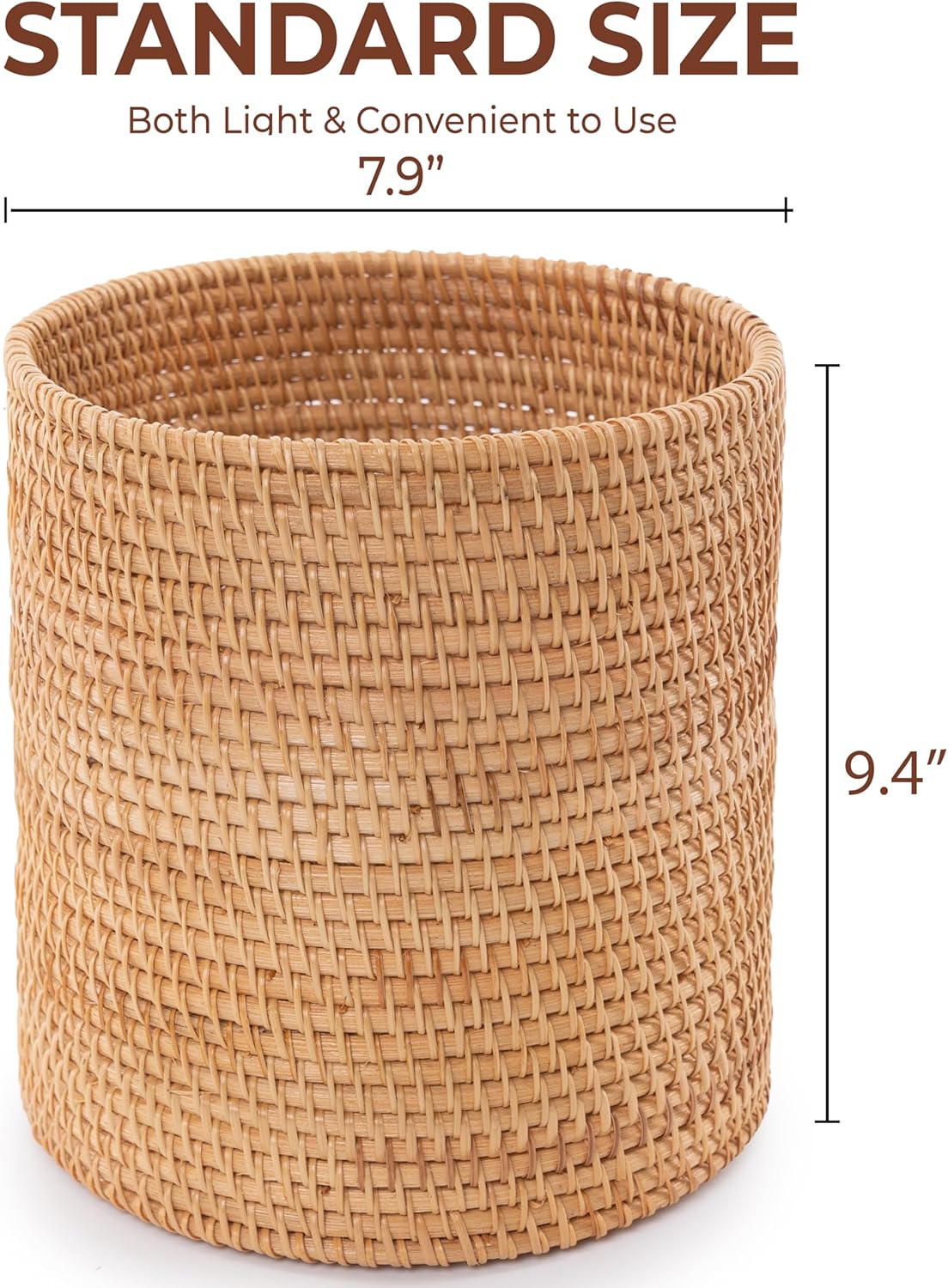 KOLWOVEN Mini Trash Cans, Mini Storage Bin Table, Desk Trash Can Mini, Narrow Trash Can Bathroom, Slim Garbage Can, Small Waste Basket, Desktop Trash Can